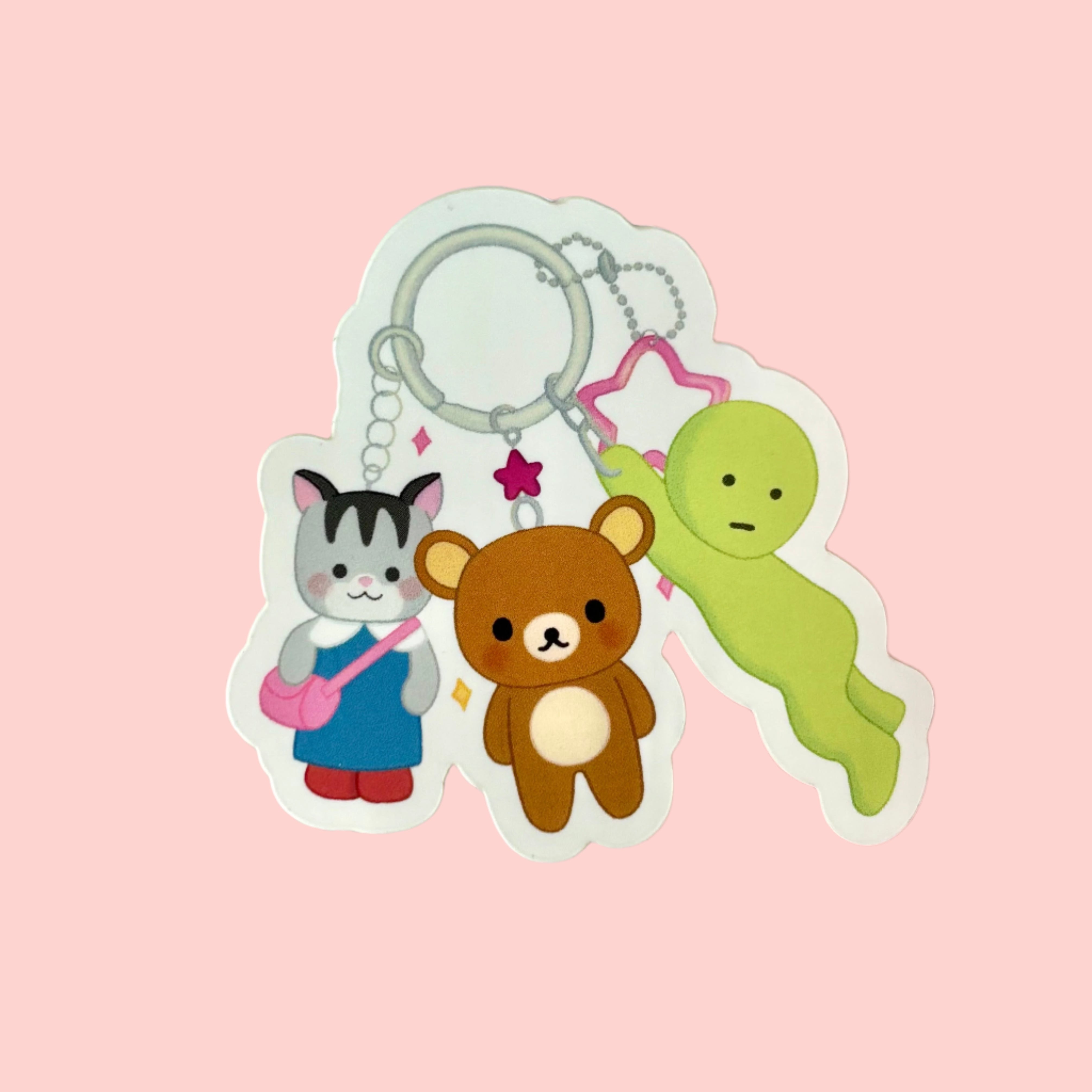 Smiski calico vinyl sticker for gift shops in knoxville